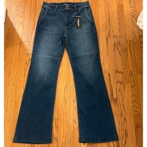 Etienne Marcel Stylish Dark Blue Flare Jeans